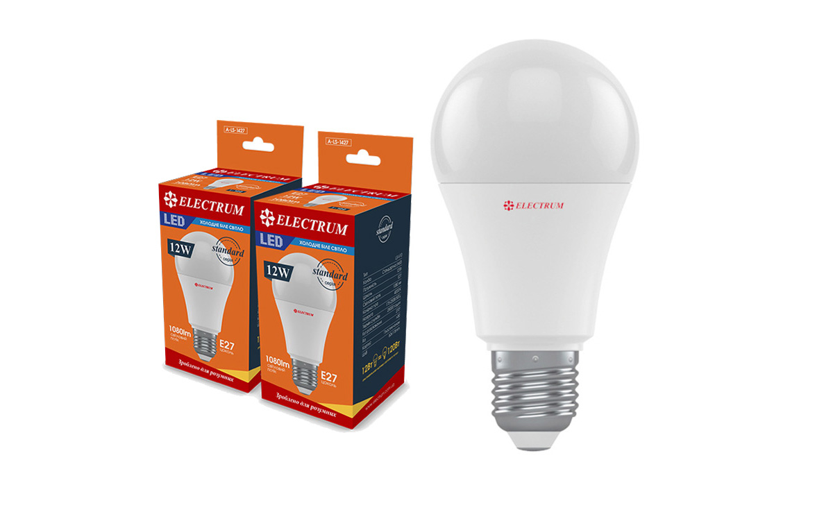 LED лампа ELECTRUM A60 12W PA LS-V10 Е27 4000К